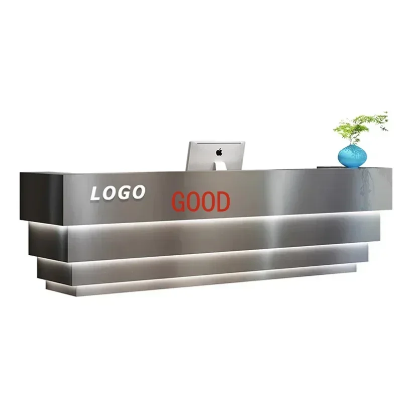 Hairdressing Counter Customer Center Reception Furniture Reseption Desk Aesthetic Stores Banco Cassa Reception Supermarket