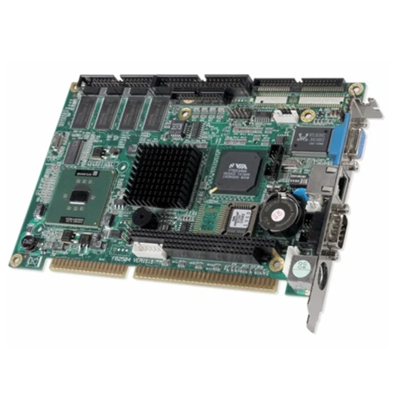 New VIA VT8601T+VT686B Chipset Half-sized Industrial Motherboard 400MHz CPU 32M RAM ISA Fanless SATA Hard Drive Interface New Un