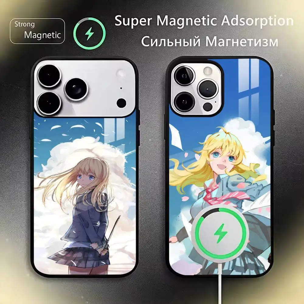 

Kaori Miyazono Phone Case For iPhone17,16,15,14,13,12,11 Plus,Pro Magnetic with Magsafe Wireless Charging