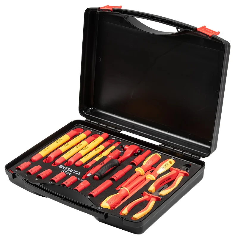 

VDE 22-компонентный набор инструментов для разборки и установки аккумулятора, инструменты для изоляции автомобиля, 1000 В, автомобильные инструменты новой энергии