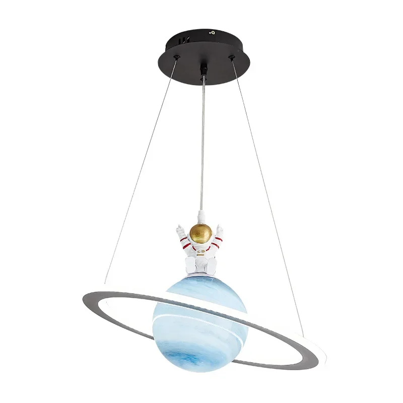 Lâmpada de planeta nórdico para quarto de criança, candelabro, terra itinerante, quarto de Júpiter, céu estrelado astronauta