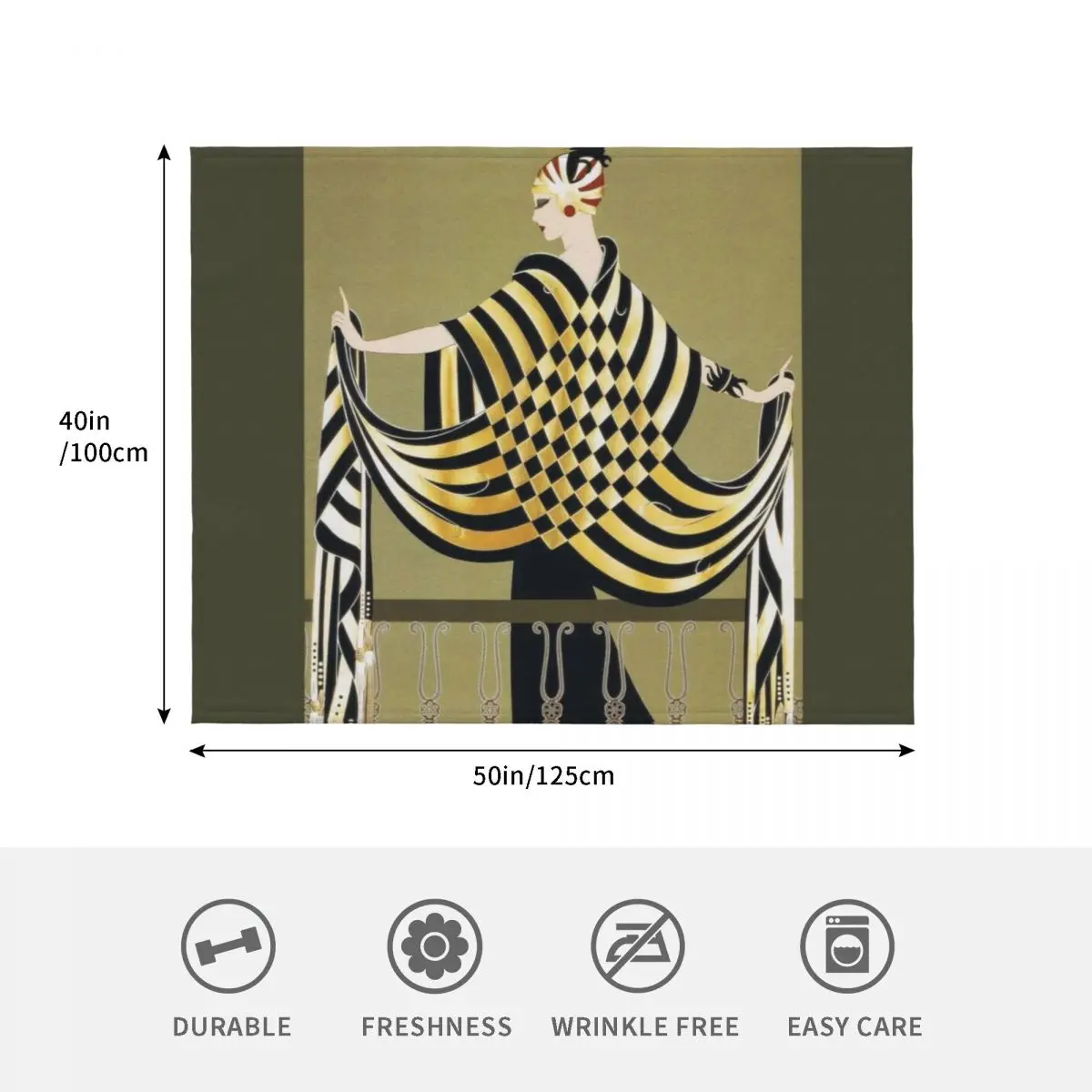 سيدة الشطرنج آرت ديكو الجمال موضة رمي بطانية أرائك الأطفال للأطفال أرائك الموضة البطانيات #4