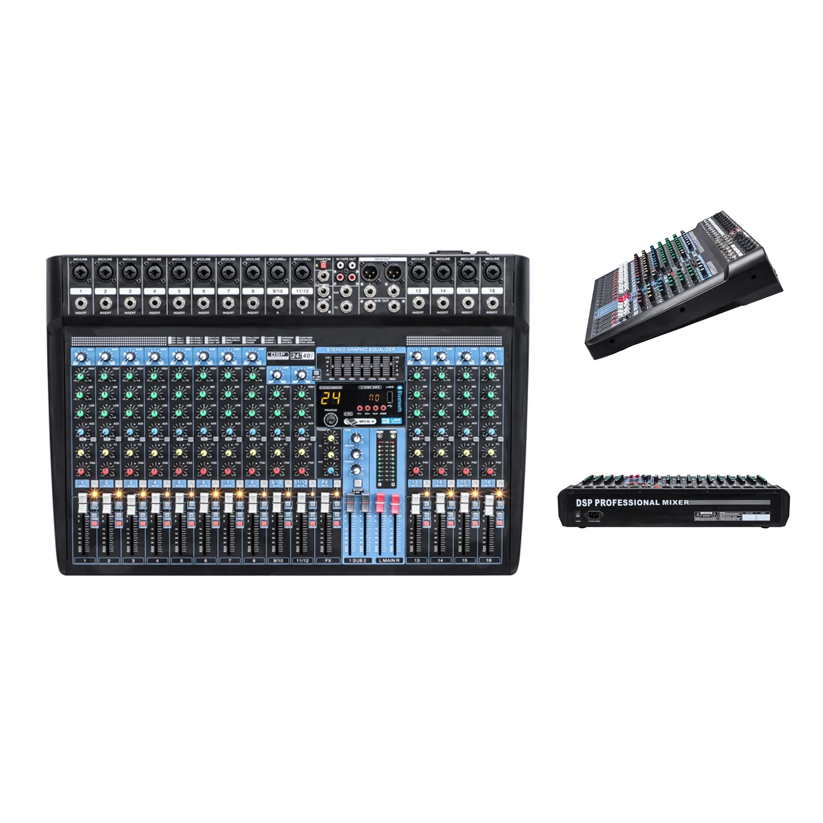 

GM-16X Factory Best Selling 16 Channel 24dsp Dj Professional Audio Digital Mixer Mixing Console