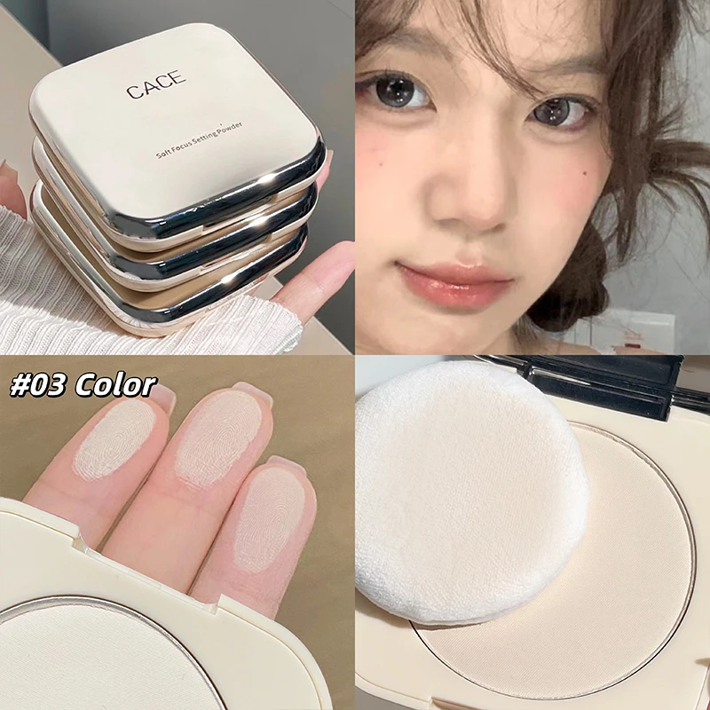 CACE Soft Face Setting Powder Cushion Compact Powder Oil-Control Matte Concealer Finish Smooth Makeup Powder Pressed Cosmetics image 2