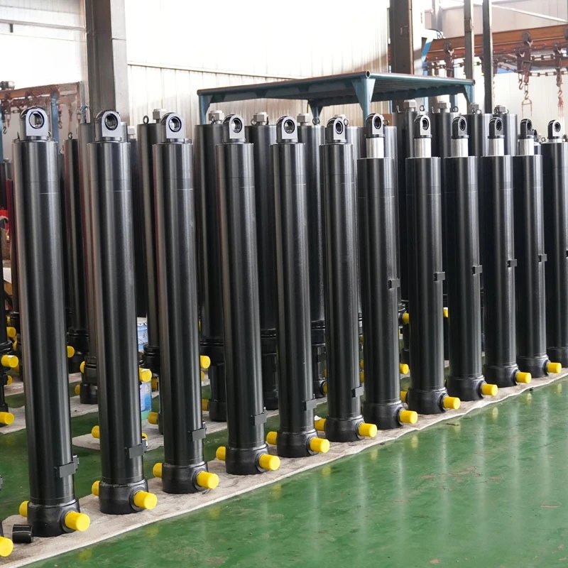 Low cost truck hydraulic jack - dump truck flip cylinder jack