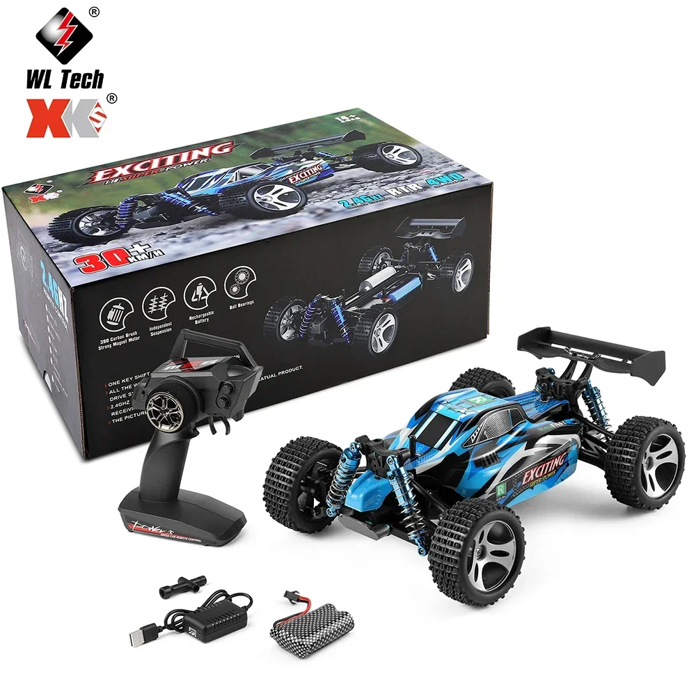 Wltoys 184011 4WD rc auto bezuhlíkový motorový rádio kontrolované kamion vysoký rychlost 30km/h 1/18 horolezectví drift pryč silnice bryčka hračka pro hoch