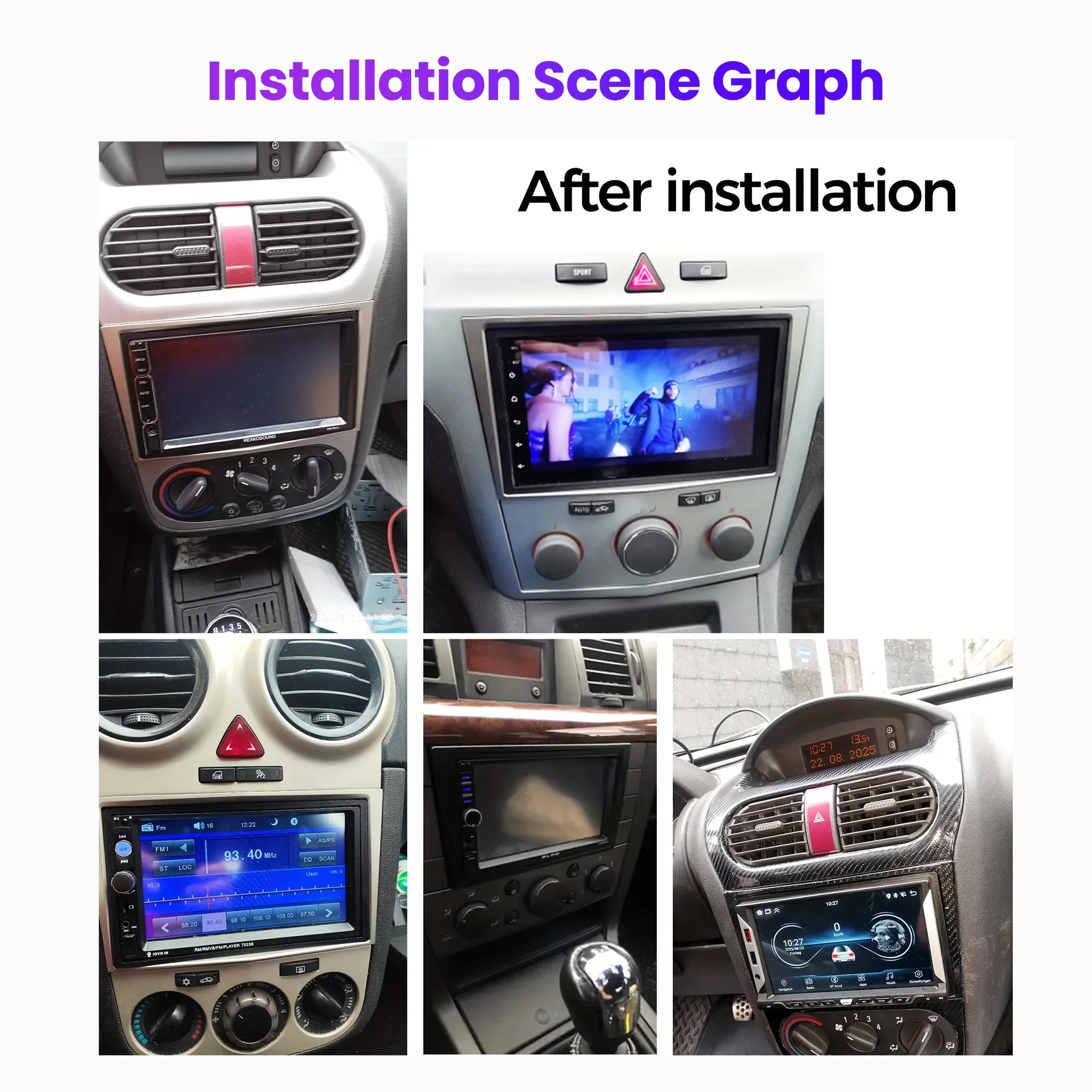 7 Inch Double Din Car Stereo Radio Fascia Frame Dash Kit for Opel Astra  Vectra Vauxhall Antara Zafira  Corsa  Vivaro Meriva