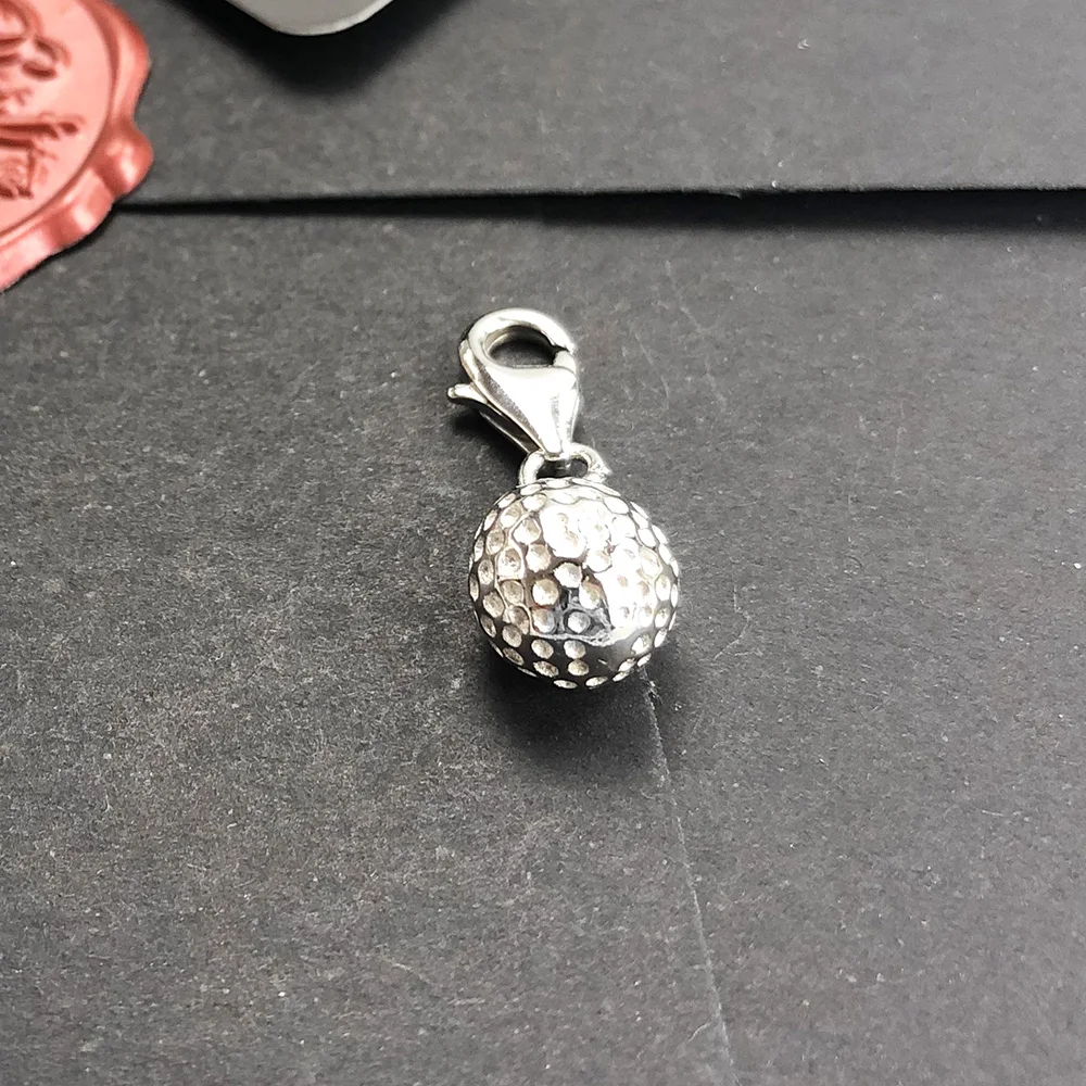 Golf Ball Charm Pendants For Women Men Sport 925 Sterling Silver Fine Jewelry Brand New Summer Gift