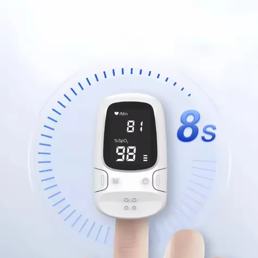 Finger Pulse Oximeter OLED Blood Oxygen Saturation Heart Rate Monitor Oxymeters Medical With Respiratory Digital Oximeter
