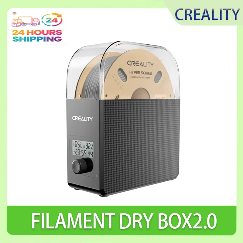 

Creality Dry Box 2.0 New 1KG Filament Adjustable Temperature 45℃-65℃ Real-time Humidity Monitoring Hot-Air Heating 0-24h Setti
