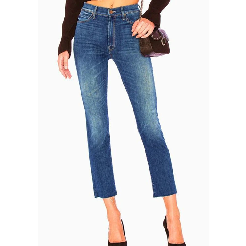 

Maxdutti Fashion Office Ladies Minimalist Elastic Commuting Leisure Mom Jeans Women's Jeans Woman Clothes Women's Denim Pants