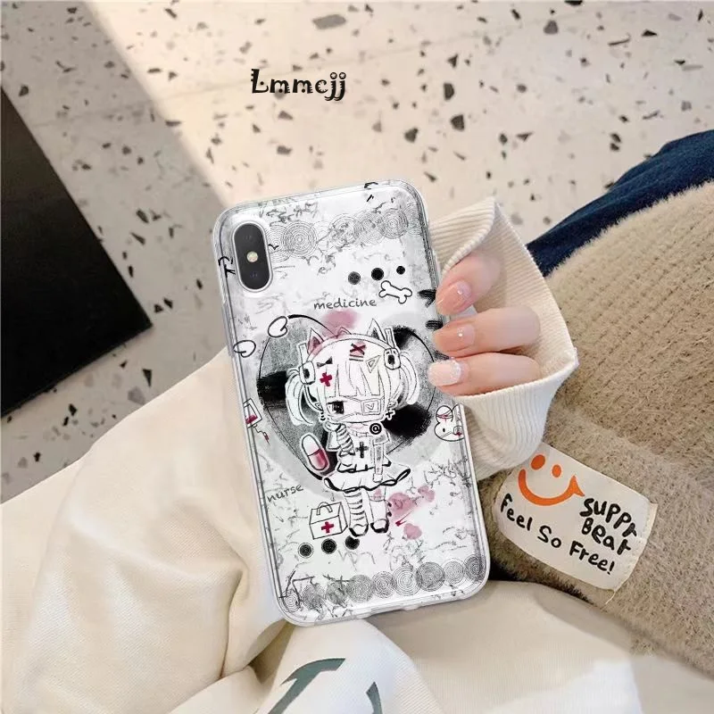 Lmmcjj Punk Y2K Girl Phone Case For Samsung Galaxy A52 A54 A53 5G S23 Ultra A22 A23 S22 Plus A13 A14 S21 FE Silicone Phone Cover