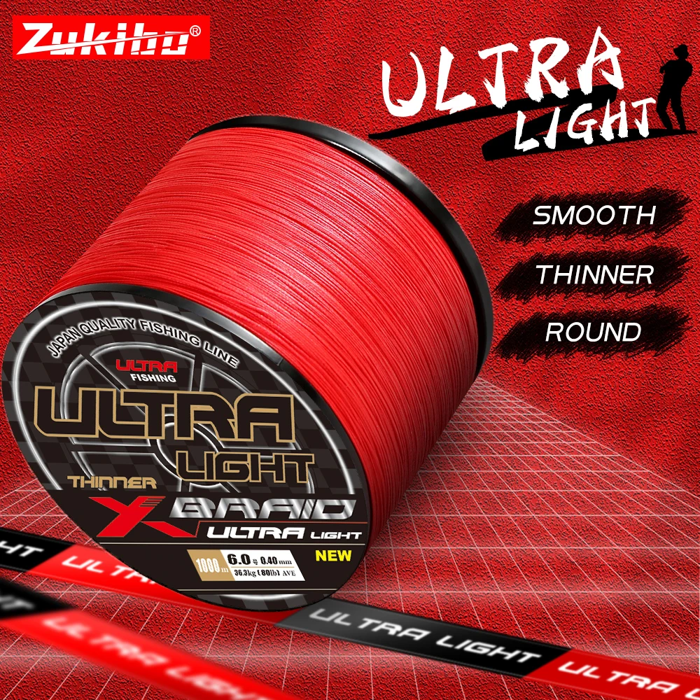 

ZUKIBO ULTRA LIGHT Japan 8 Strands Colorfast Braided Fishing Line The Best Multifilament PE Line Smooth Saltwater Fishing Line