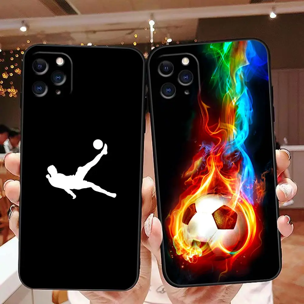 Sports Football Soccer Phone Case For Apple 16 iphone 15 14 13 12 11 Pro XS Max Mini X SE 8 7 Plus Case Capa Shell Carcasa