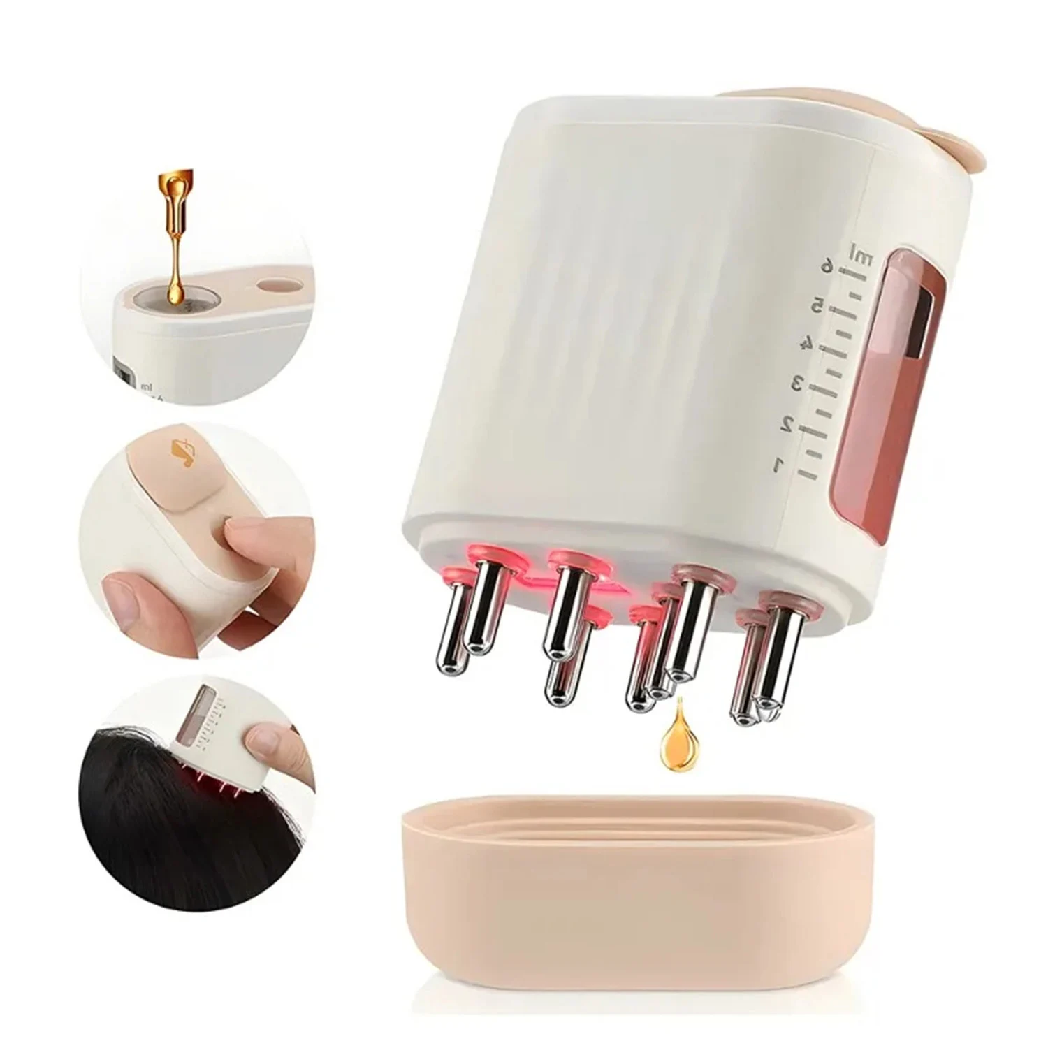 Electric Scalp Massage EMS Microcurrent Applicator Advanced scalp care massager Hair Care Essential Oil Ball Massage Hair Growth