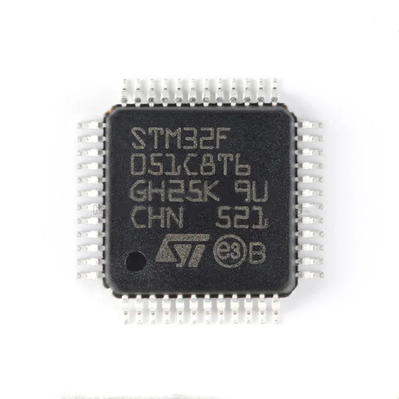 STM32F051 10pcs STM32F051C8T6 LQFP48 ARM Microcontrollers - MCU 32-Bit ARM Cortex M0 64 Kbytes 2.0 - 3.6V