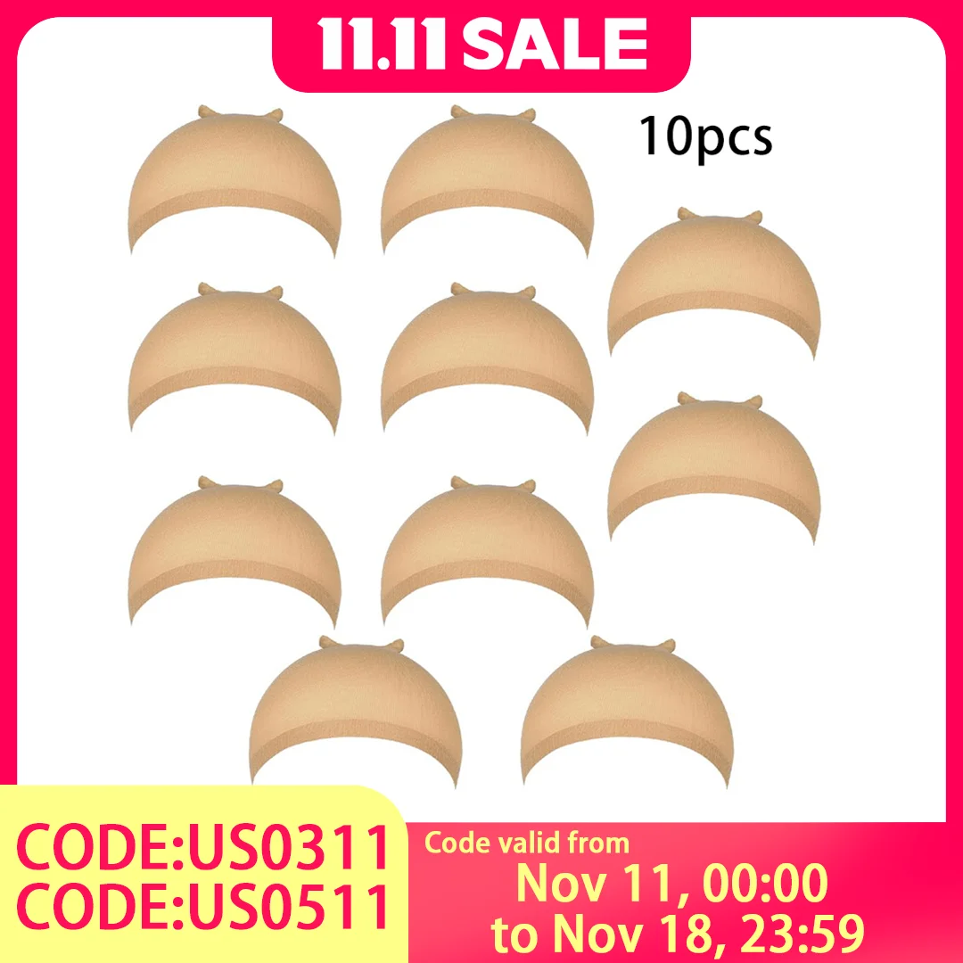 

Wig Caps for Halloween & Cosplay - Breathable Mesh Cap for Costume Parties - Seamless Hair Concealer​