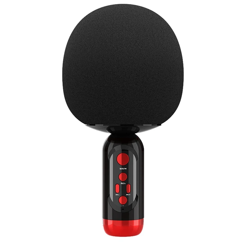 

Wireless Microphone Karaoke Artifact Home Karaoke Family Ktv TV Singing Children's Handheld Microphone Black Easy To Use