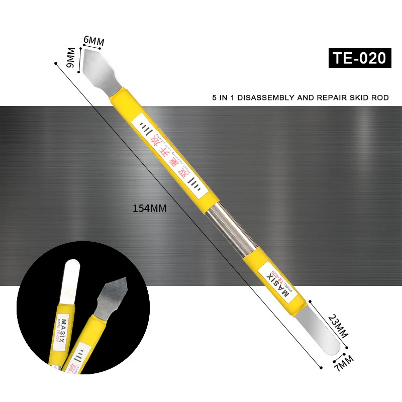 TE-020 5in 1 Smontaggio e riparazione Skid Rod Strumenti multifunzione per la riparazione di telefoni cellulari Kit di smontaggio coltello leva CPU