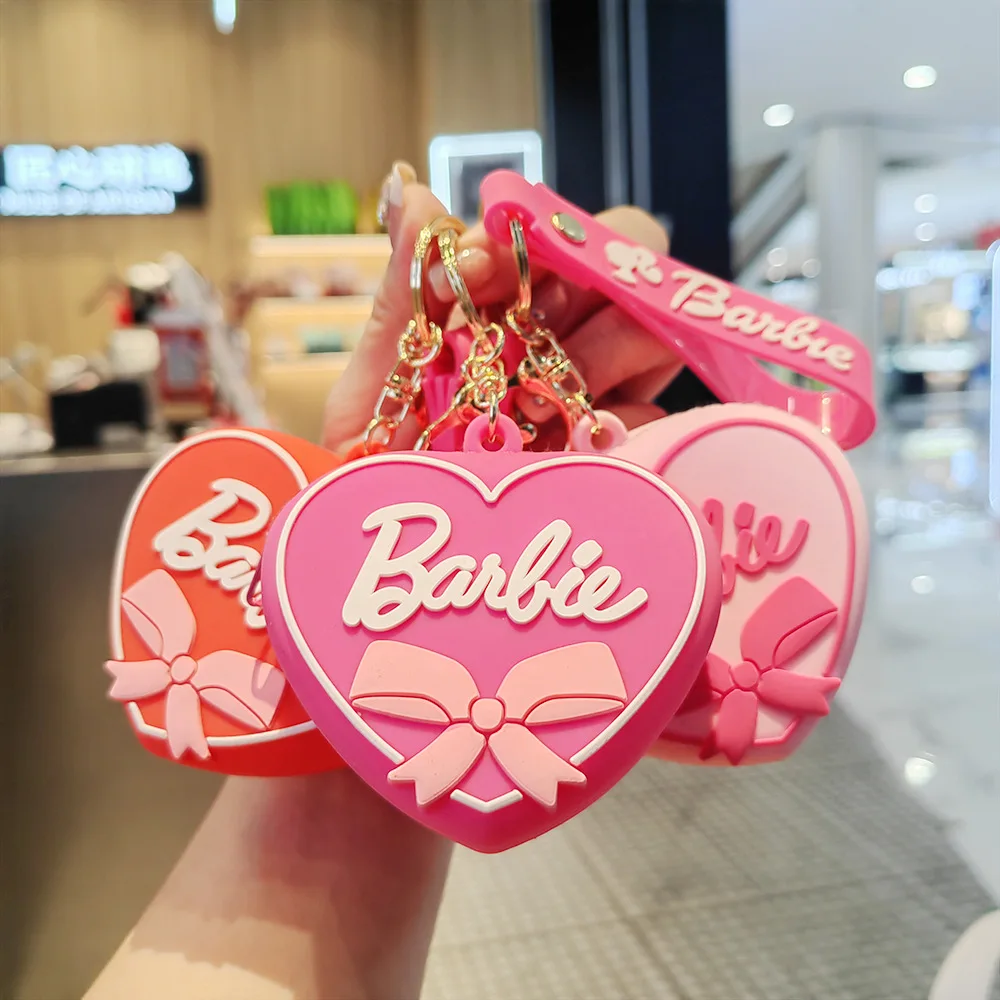 

Cartoon creative Barbie love coin purse key chain pendant doll car key chain small gift pendant children's cartoon silicone bag