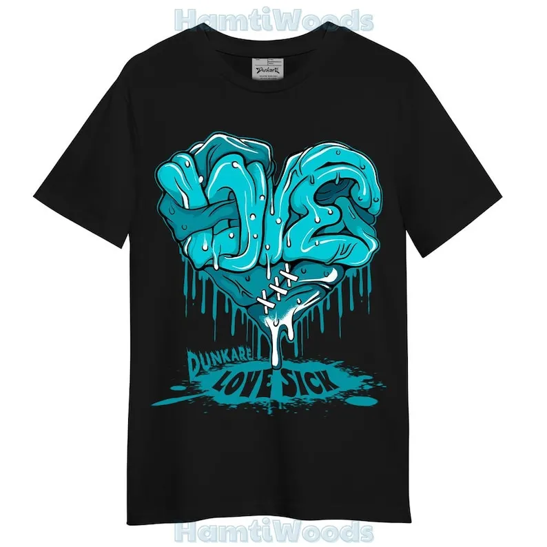 

T-shirt Love Sick, 4 Oxidized Green T-shirt To Match Sneaker 2404 PAT