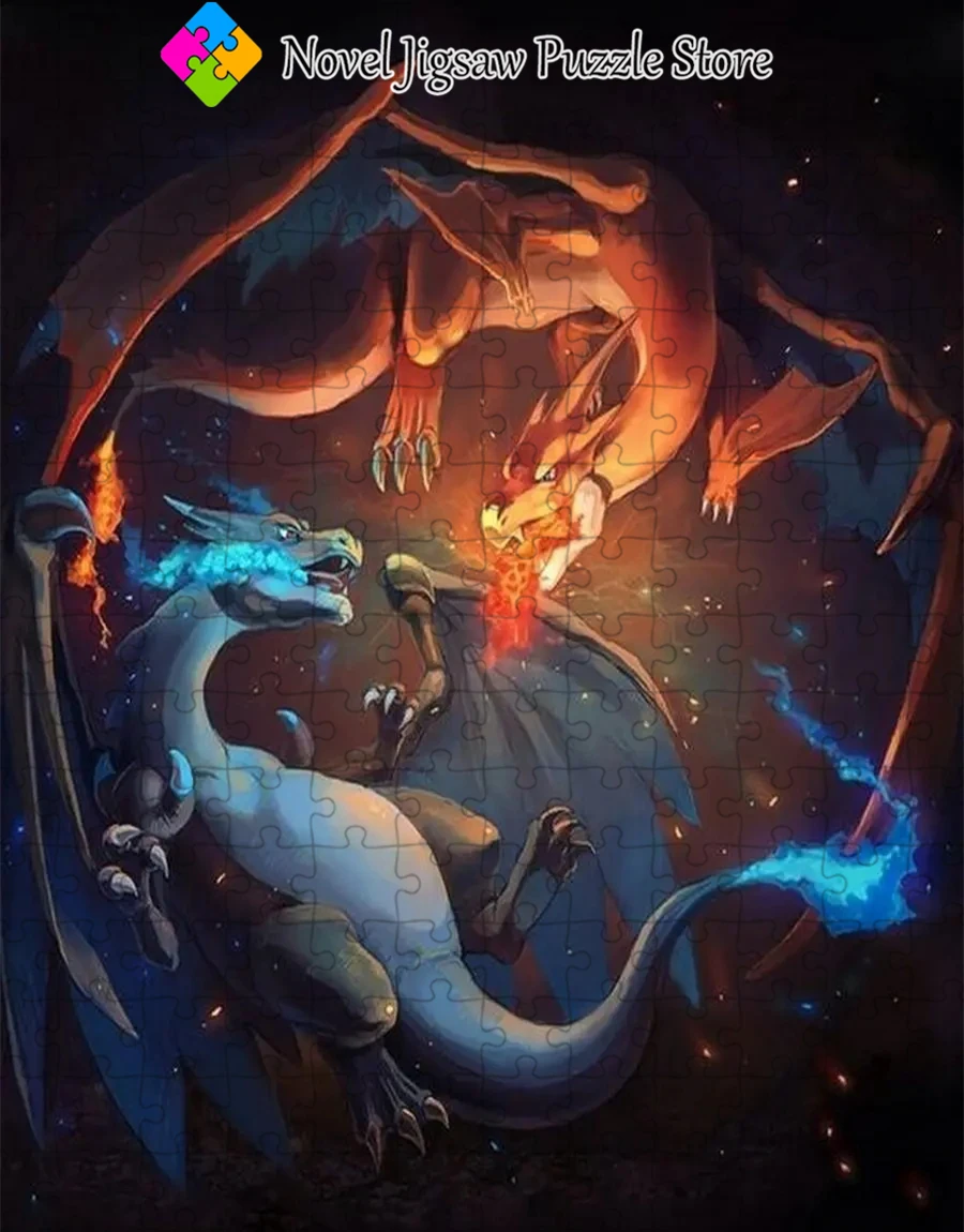 Pokemon Characters Puzzle 108/200/300/500/1000 Pieces Jigsaw Puzzles for Adult Decompression Game Children's Creative Gifts