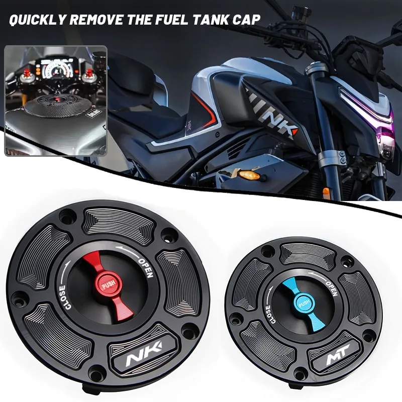 Für 800MT 650NK 400GT 400NK 450NK 250NK 450SR 250SR 8MT NK CNC Kraftstoff Tankdeckel Abdeckung Aluminium Keyless Motorrad Zubehör