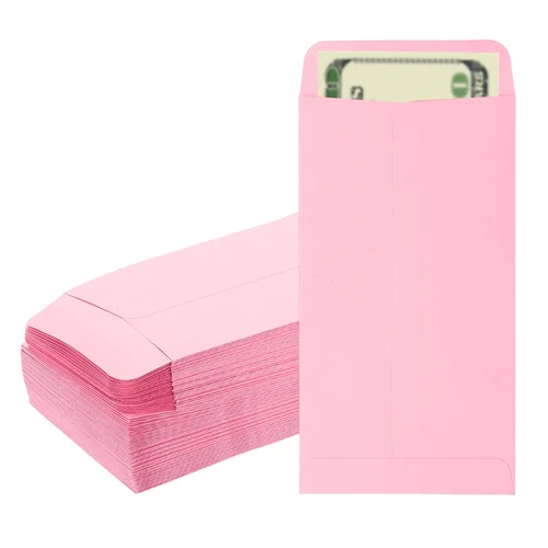 100 Uds. Sobres de papel en blanco para dinero de 16,5x8,89cm, sobres para tarjetas de regalo, sobres para efectivo, bolsas porta dinero para cheques, entradas