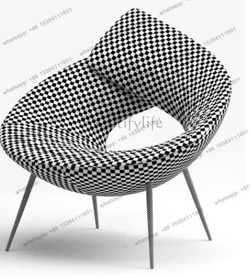 FG Nordic designer fiberglass special-shaped leisure chair Home hotel Villa Clubhouse Circle Lazy sofa chair