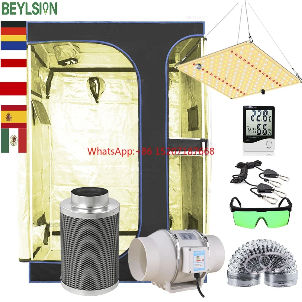 

BEYLSION 2-in-1 Grow Box High Reflective Mylar with Multi-Chamber and Floor Tray for Hydroponic Indoor Plant Growing