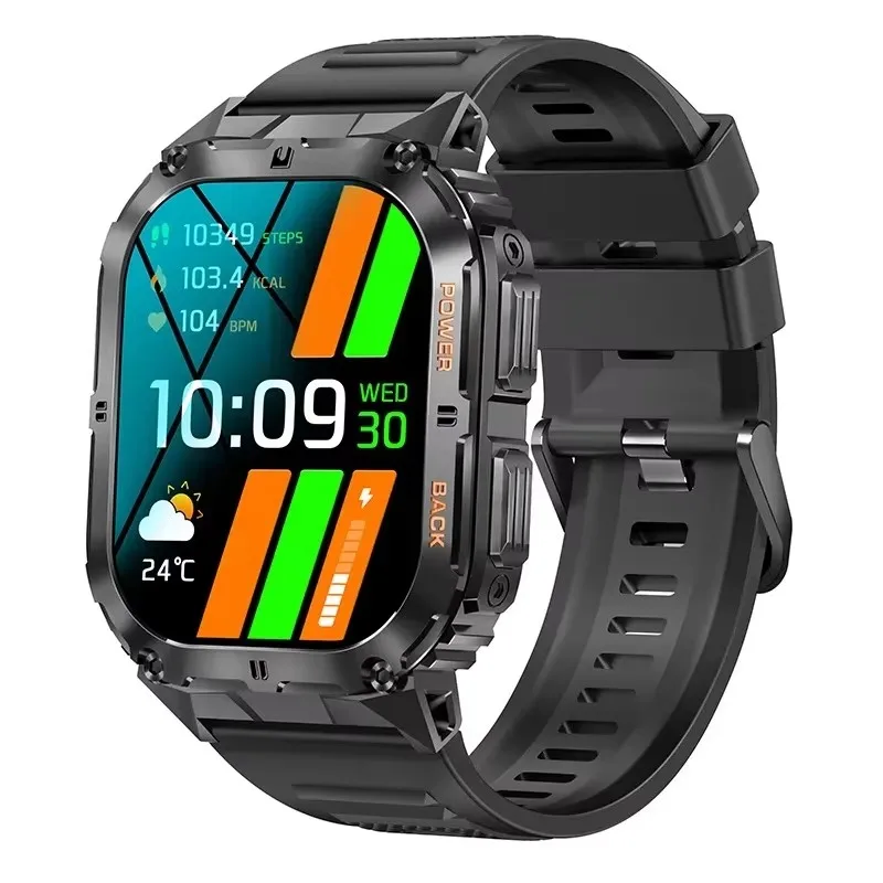 Bluetooth Call Smart Watch Compass 1.96'' AMOLED Large Screen  410*502 AI Voice Health Monitor Sport Fitness Tracker Smartwatch