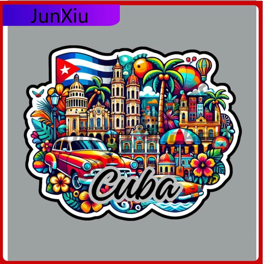 

Cuba Travel Sticker Scratch-proof Exterior Motorcycle Stickers Custom Printed Refit Decals Zx10rr Funny Car Decoration Fridge
