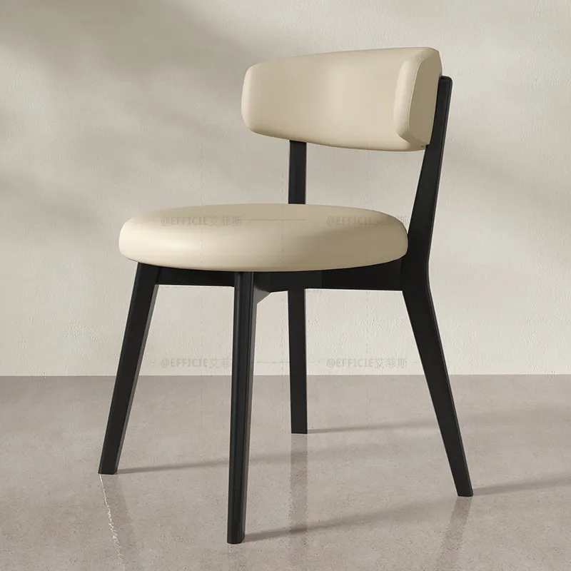 Funky Luxury Dining Chairs Ergonomic Black Floor Metal Dining Chairs Leather Relax Design Sillas De Lujos Bedroom Furniture