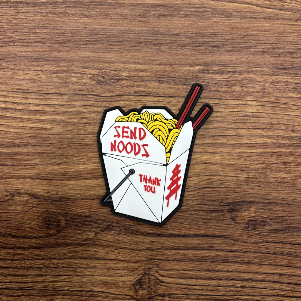 Fun Box-Shaped Chopsticks Decorated with Special-Shaped Patches, Featuring a Luminous Effect, 2D Flat Pvc Material, Armbands, Versatile Decorative Patches for Bags and Clothing, and Free Matching Felt Badge Appliques