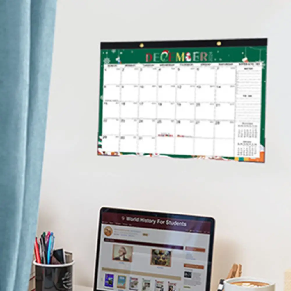 With Hanging Hole 2025 Monthly Wall Calendar Rectangular American Theme Month Calendar Large Size Daily Schedule Calendar Gift