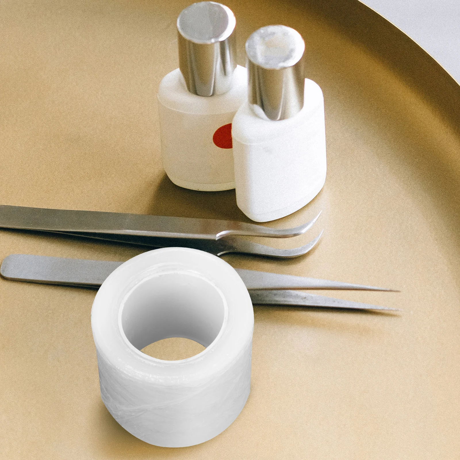 

3pcs 3 Rolls Embroidered Cling Film For Eyelash Extension Removal Lip Cover Pp Wrap Beauty Salon