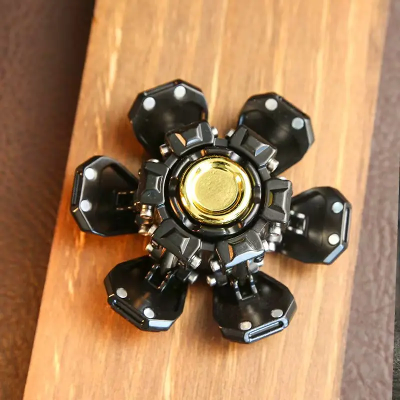 Open Armor Linkage Ancient Iron Fidget Spinner,  Hand Spinner EDC Stress Relief Toy, ADHD Anti-Anxiety Toy Adults Gifts