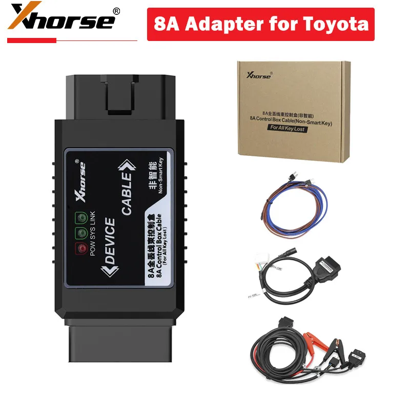 Xhorse VVDI for Toyota 8A Non-Smart Key All Keys Lost Adapter via OBD No Disassembly for VVDI2, Mini OBD Tool, Key Tool Max Pro