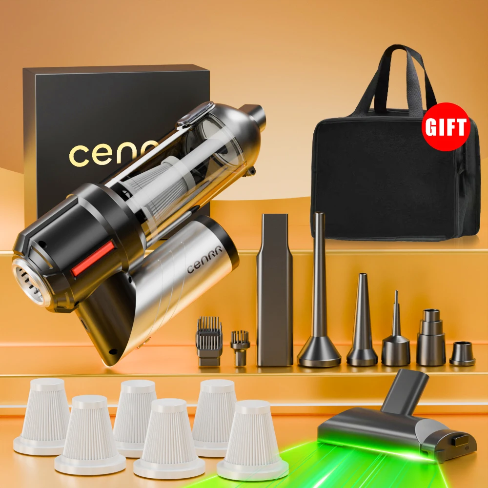 CENRR Autostofzuiger Krachtige Mini 998000PA Draadloze Draagbare Stofzuiger voor Huishoudelijke Apparaten Handheld Blower Autoreiniger