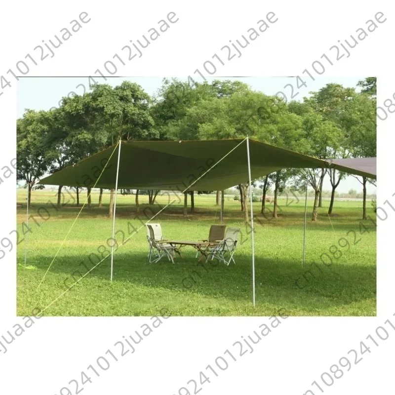 6*8m Large Canopy Waterproof Oxford Silver Coated Outdoor Camping Awning Sunshelter Tarp More Hanging Points new