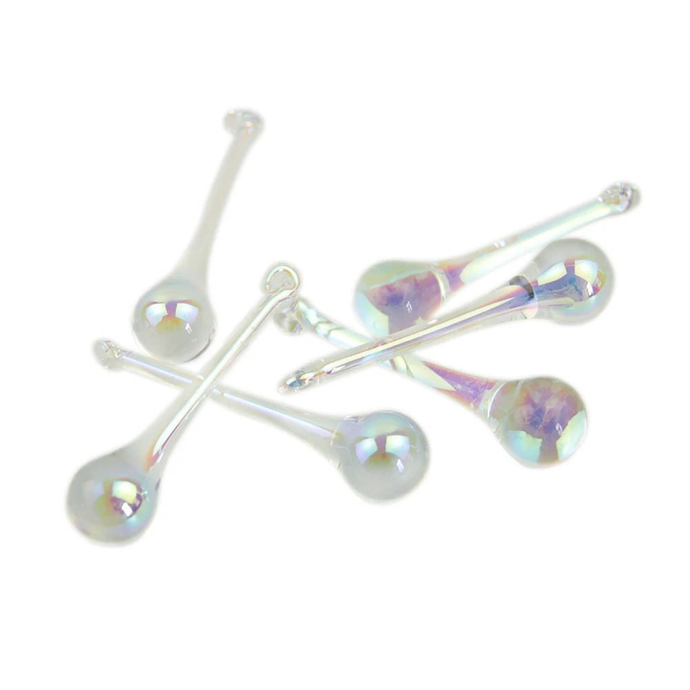 16x60mm Mixed Colors Crystal Raindrop Prism Chandelier Pendant for Suncatcher Hanging Lihting Parts Wedding Home Decoaration