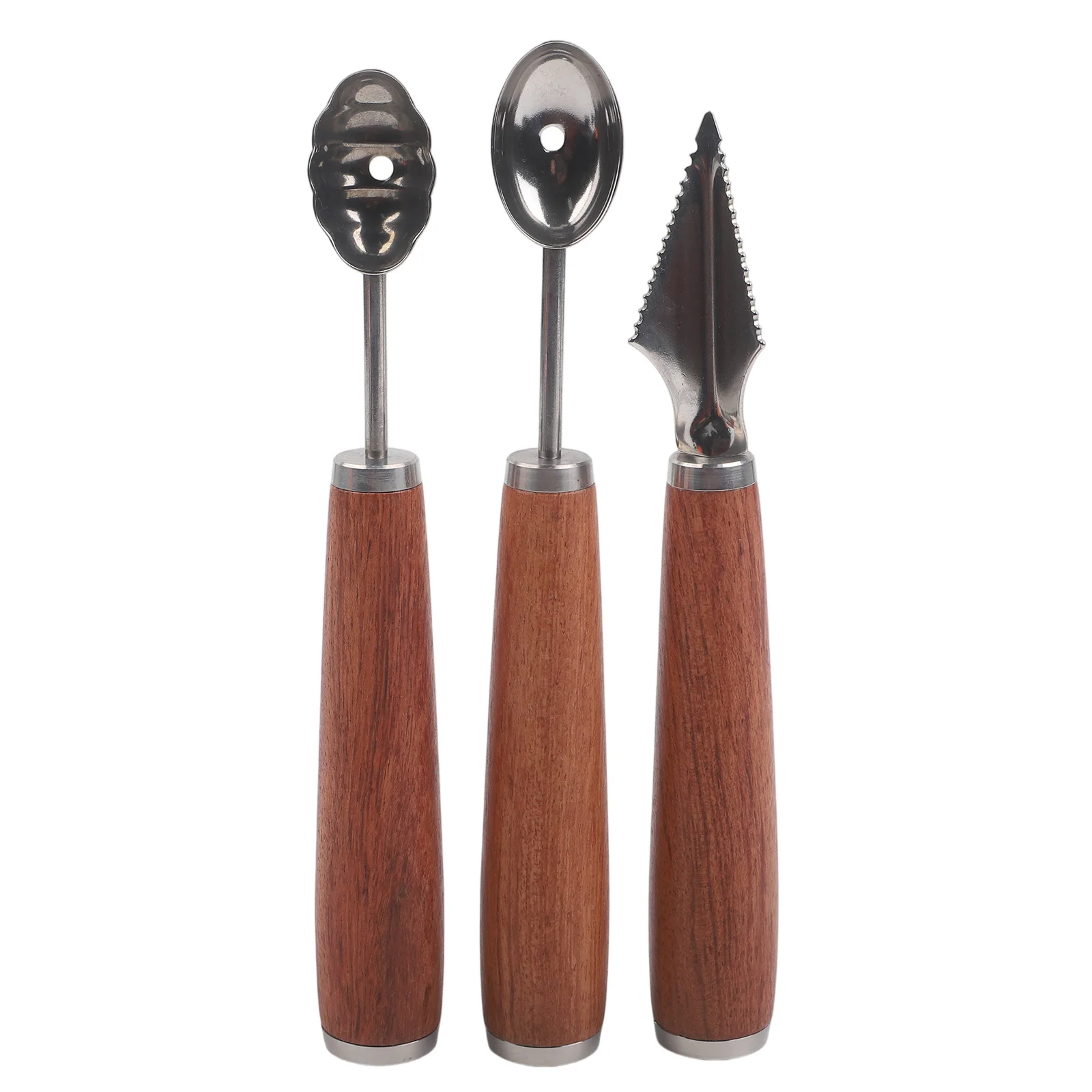 As Show Fruit Ball Digger Fun Party Fruit Display Kit Fruit Tools 304 Stainless Steel Rosewood Handle Thickened Base