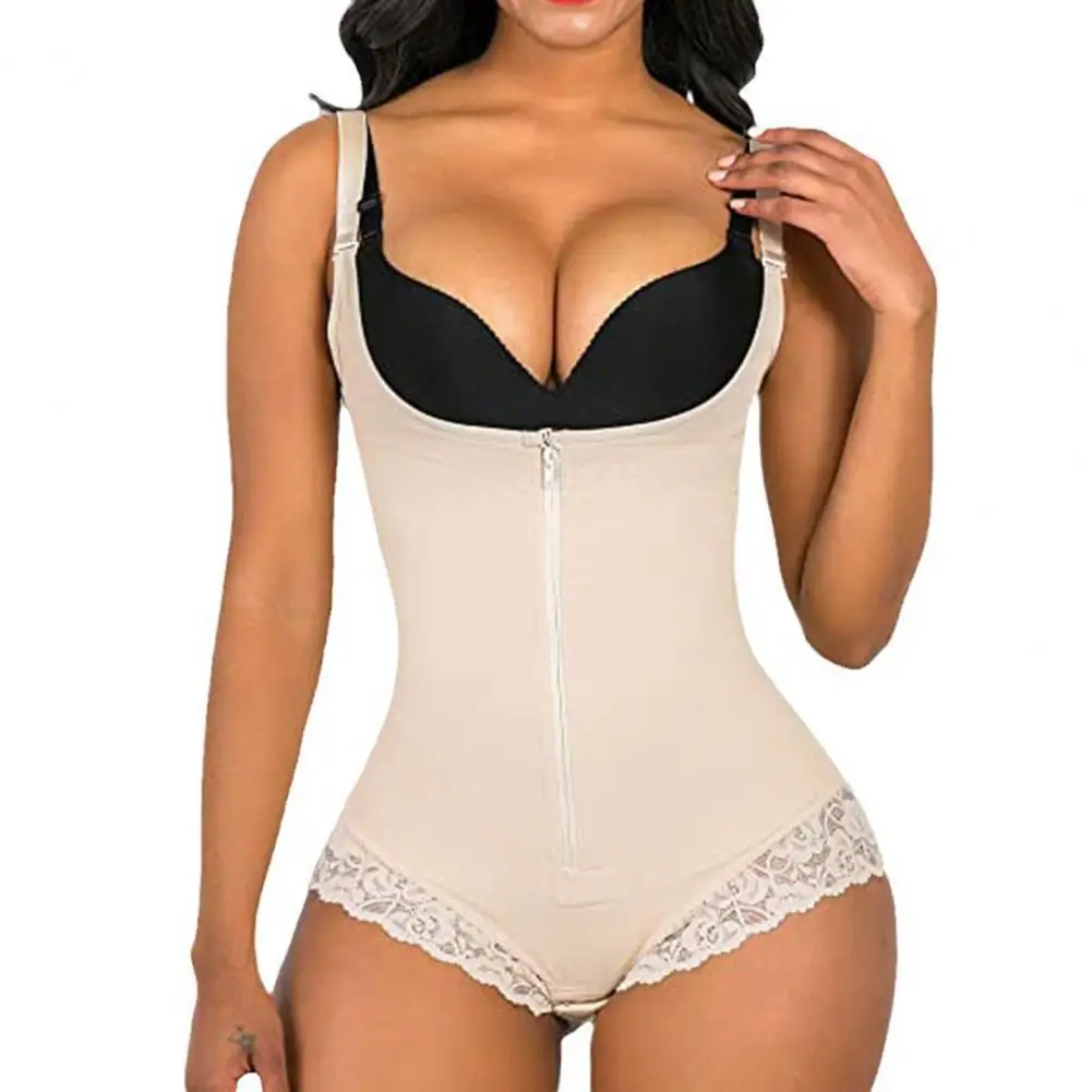 

Women Curve-enhancing Jumpsuit Shapewear Bodysuit with Zipper Closure for Figure-shaping Everyday Wear Bodysuit