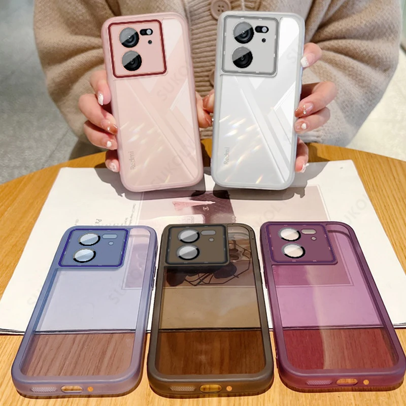 For Xiaomi 13T Case Solid Colour Clear Shockproof Silicone Slim Soft Phone Cover For Xiaomi 13T Pro