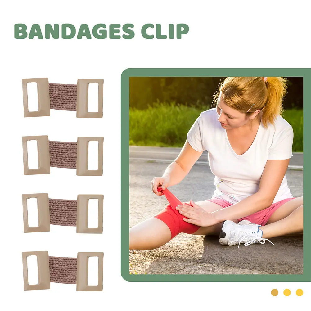 100 Pcs Buckle Bandage Clips Compression Elastic Replacement Fastener Bandage Fastener Buckle Clamps First Aid Accessories