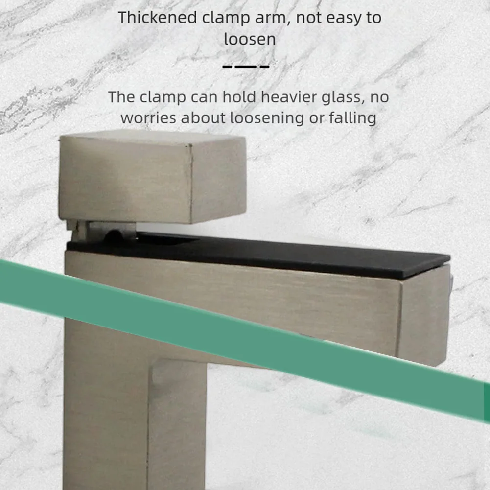 

Base Fixing Clamp Brushed F Clamp Adjustable Brackets Brushed Nickel Finish Easy To Install Fits Wooden Shelves