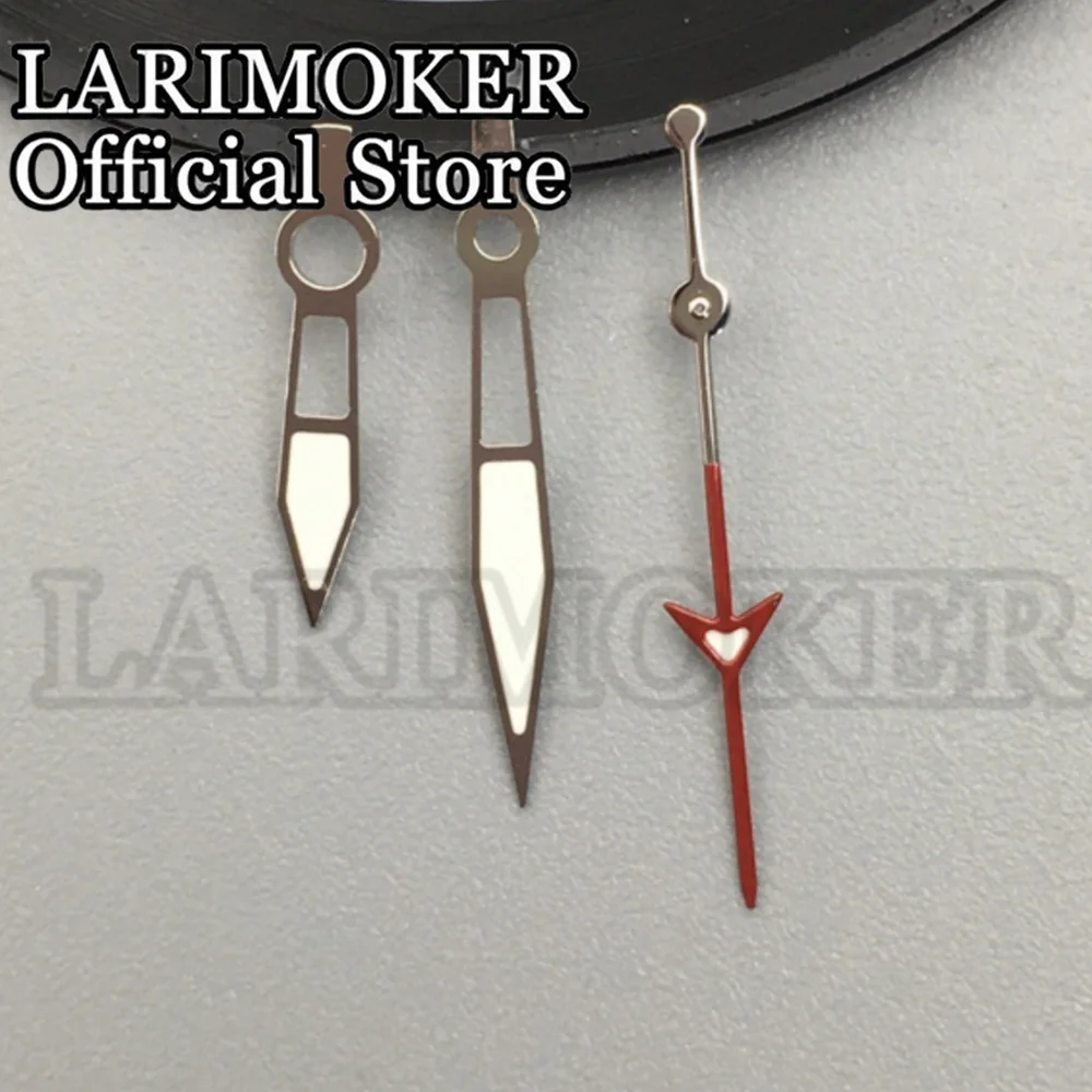 LARIMOKER watch accessories hollow 3-pin hands green luminous suitable for Nh35 PT5000 automatic movement watch parts