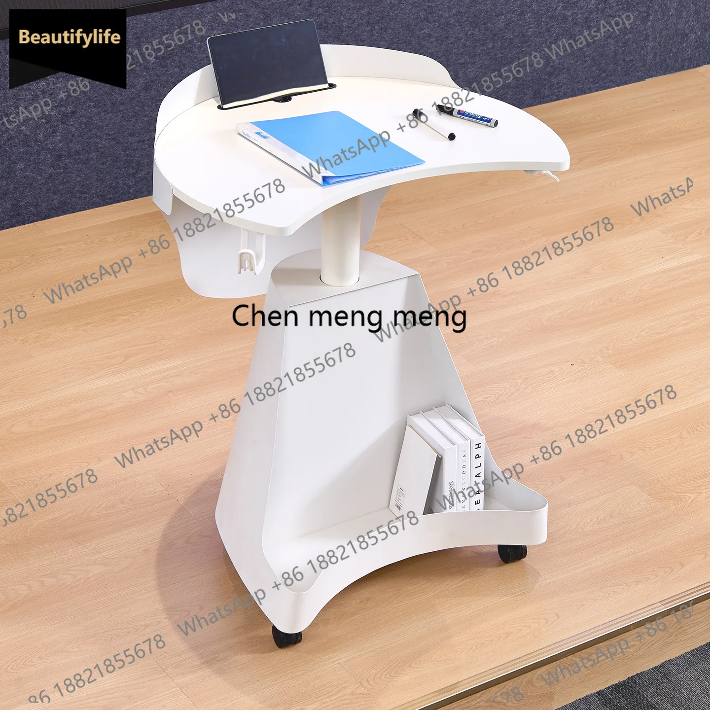 A139 Movable lifting speech platform School podium table Teacher lifting office Conference desk