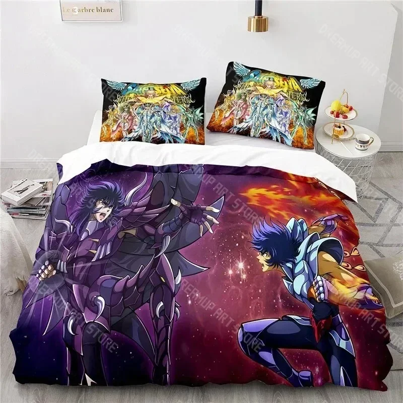 2026 3D Print Saint Seiya Bedding Set Duvet Cover Bedroom Comforter Covers Single Twin King Size Quilt Cover Home Textile