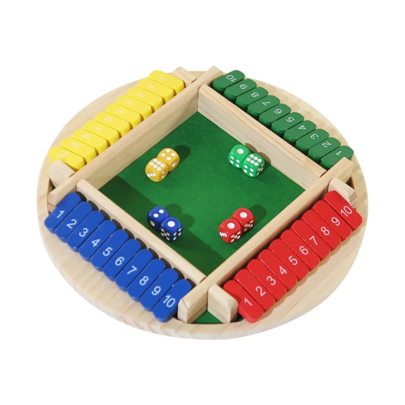 เกมกลับด้านวงกลม, เกมตัวเลขไม้, เกมลูกเต๋าปิดกล่อง - เกมกระดานสำหรับพ่อแม่ลูก, ปาร์ตี้บาร์, เกมพนันเพื่อความบันเทิง